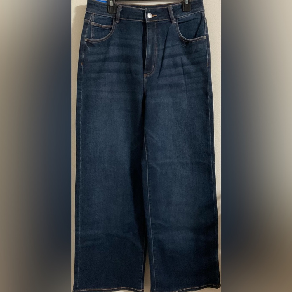 NWT-Well Worn Women’s Wide Leg High-Rise Dark Blue Jeans, Sz 10/30 - Picture 2 of 5